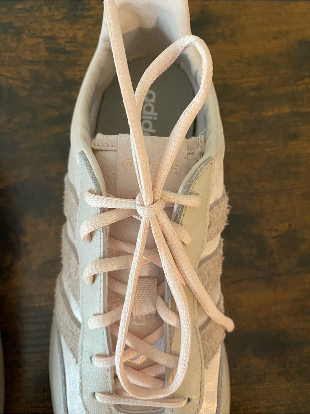 adidas Women’s Pale Pink Shiny Low-Top Platform Sneakers - Flaws - Picture 11 of 11